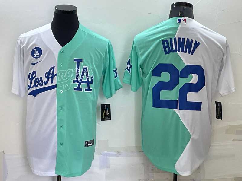 Los Angeles Dodgers #22 Bad Bunny White Green 2022 All Star Cool Base Stitched Baseball Jersey1,We sell and wholesale Los Angeles Dodgers #22 Bad Bunny White Green 2022 All Star Cool Base Stitched Baseball Jersey1 on line form chian!